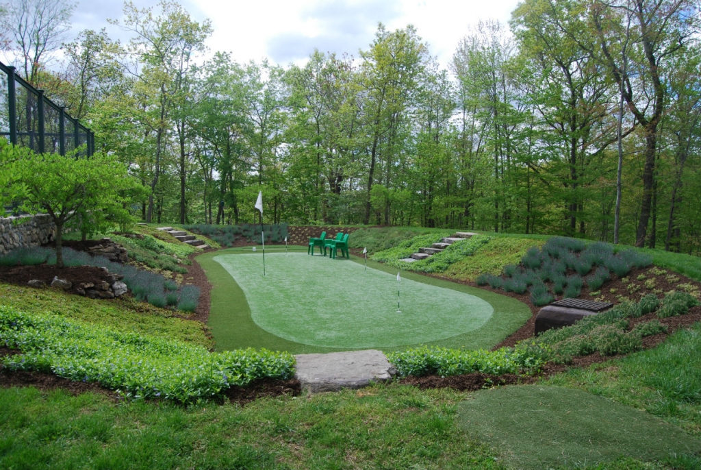 organic landscaping around putting green westchester ny fairfield ct